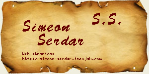Simeon Serdar vizit kartica